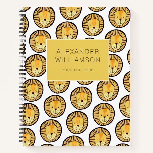 Lion Patternspass Notizblock (Vorderseite)