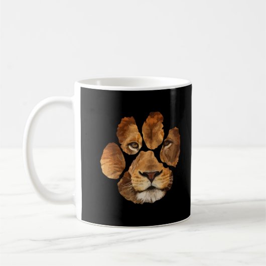 Lion Paw Print Animal Kaffeetasse (Links)