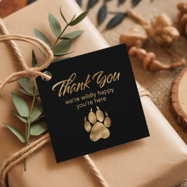 Lion Pawprint Vielen Dank Black Gold ID1148 Geschenkanhänger