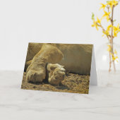 Lion Paws Karte (Gelbe Blume)