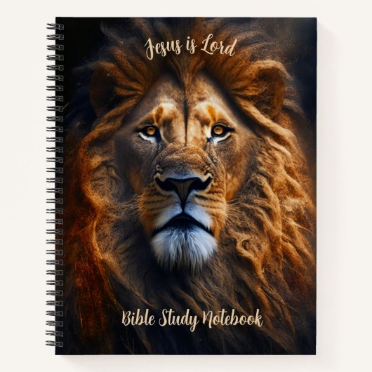 Lion Personalisiert Notebook Jesus ist der Herr Notizblock (Vorderseite)