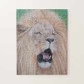 Lion Picture Big Cat Wildlife Realist Art Puzzle (Vertikal)