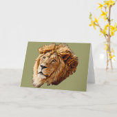 Lion Picture Karte (Gelbe Blume)