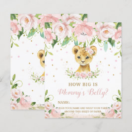 Lion Pink Floral Wie groß ist Mama's Bauchspiel