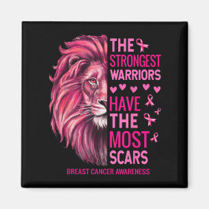 Lion Pink Funny Breast Cancer Awareness Survivor W Magnet