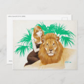 Lion PinUp Postkarte (Vorne/Hinten)