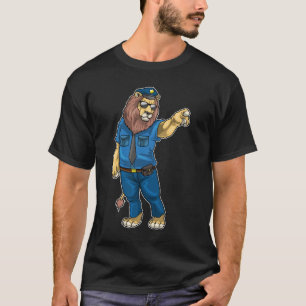 Lion Polizist Sunglasspolizei T-Shirt