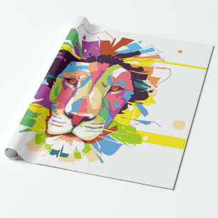 Lion Pop Art Geschenkpapier