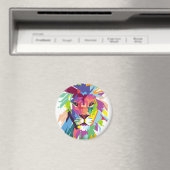 Lion Pop Art Magnet (In Situ (Geschirrspüler))