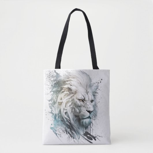 Lion Portrait Animal Painting Wildlife Tasche (Vorderseite)