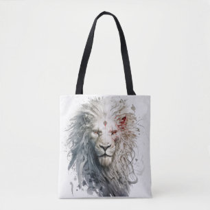 Lion Portrait Animal Painting Wildlife Tasche