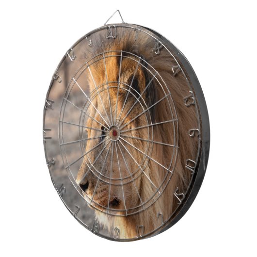 Lion Portrait Dartscheibe (Vorderseite rechts)