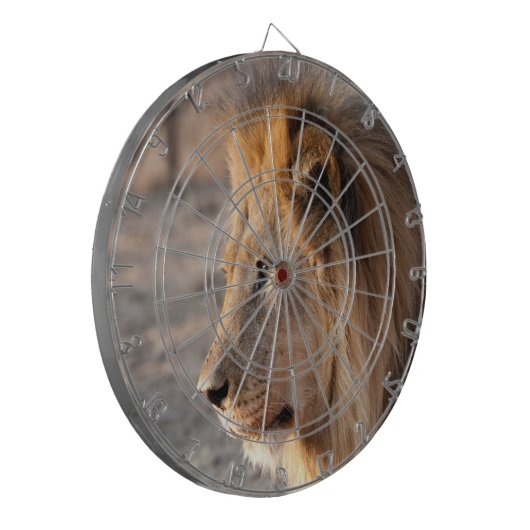 Lion Portrait Dartscheibe (Vorderseite Links)