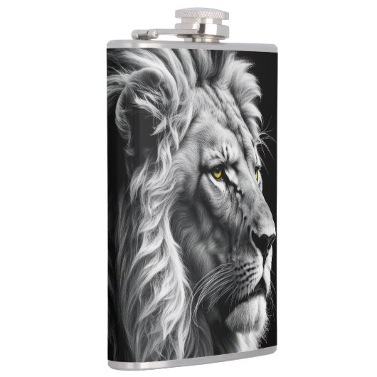 Lion Portrait Flachmann (Rechts)