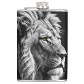 Lion Portrait Flachmann (Vorderseite)