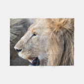 Lion Portrait Fleecedecke (Vorderseite (Horizontal))