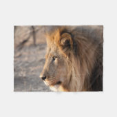 Lion Portrait Fleecedecke (Vorderseite (Horizontal))