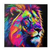 Lion Portrait Fliese (Vorderseite)