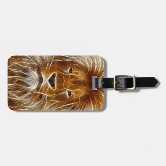 Lion Portrait Gepäckanhänger (Vorderseite horizontal)