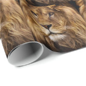 Lion-Portrait Geschenkpapier (Rolleneckpunkt)
