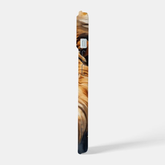 Lion-Portrait iPhone 15 Hülle (Linke Seite)