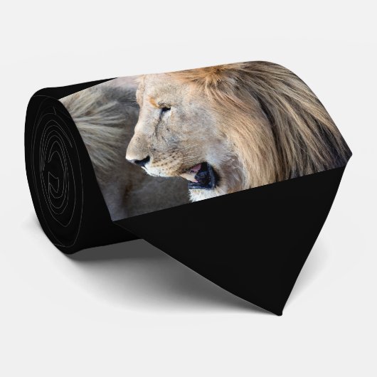 Lion Portrait Krawatte (Gerollt)