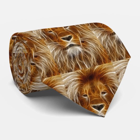 Lion Portrait Krawatte (Gerollt)