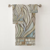 Lion Portrait Mosaik Art Badhandtuch Set (Insitu)