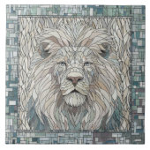 Lion Portrait Mosaik Art Fliese (Vorderseite)