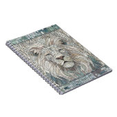 Lion Portrait Mosaik Art Notizblock (Rechte Seite)