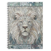 Lion Portrait Mosaik Art Notizblock (Vorderseite)