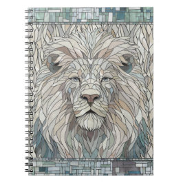 Lion Portrait Mosaik Art Notizblock