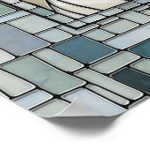 Lion Portrait Mosaik Art Poster (Ecke)