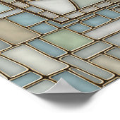 Lion Portrait Mosaik Art Poster (Ecke)