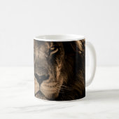 Lion Portrait Nah hoch Kaffeetasse (VorderseiteRechts)