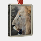 Lion Portrait Ornament Aus Metall (Rechts)