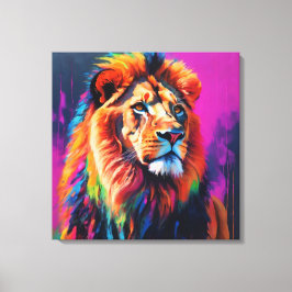 Lion Portrait Painting Art Leinwanddruck