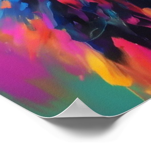 Lion Portrait Painting Art Poster (Ecke)