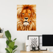 Lion Portrait Poster (Heimbüro)
