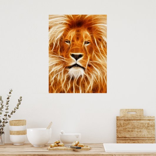 Lion Portrait Poster (Küche)