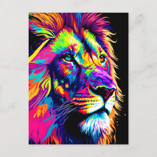 Lion Portrait Postkarte