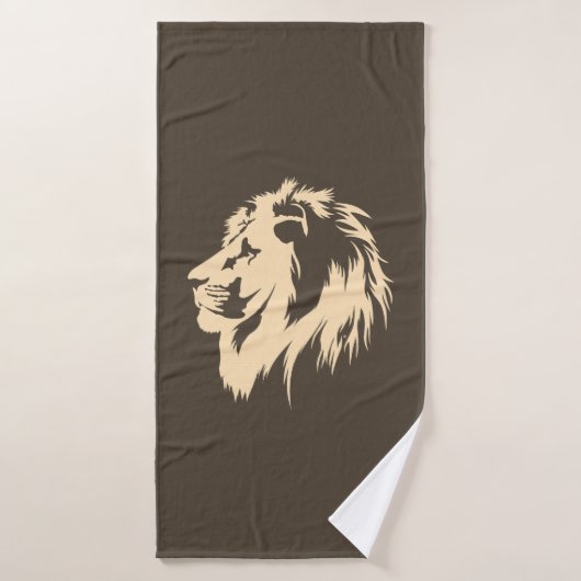Lion Portrait (Sand) Badehandtuch (Badehandtuch)