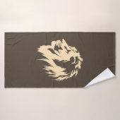 Lion Portrait (Sand) Badehandtuch (Badehandtuch)