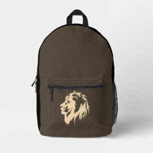Lion Portrait (Sand) Bedruckter Rucksack