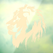 Lion Portrait (Sand) Fensteraufkleber (Blatt 3)