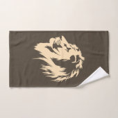 Lion Portrait (Sand) Handtuch (Handtuch)