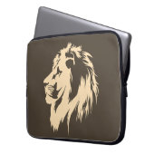 Lion Portrait (Sand) Laptopschutzhülle (Vorderseite Links)