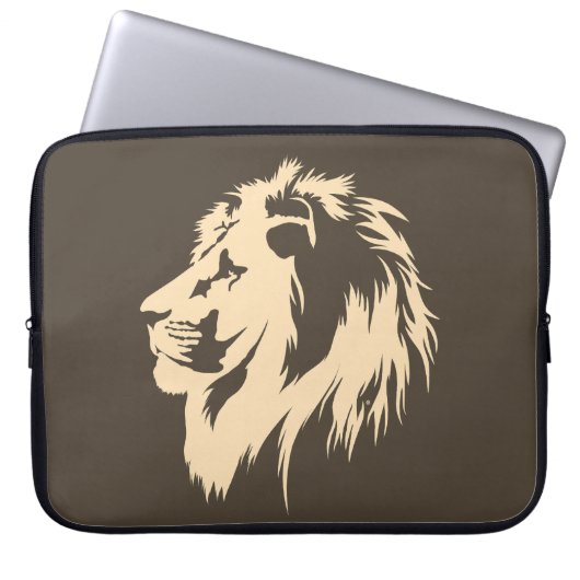 Lion Portrait (Sand) Laptopschutzhülle (Vorderseite)