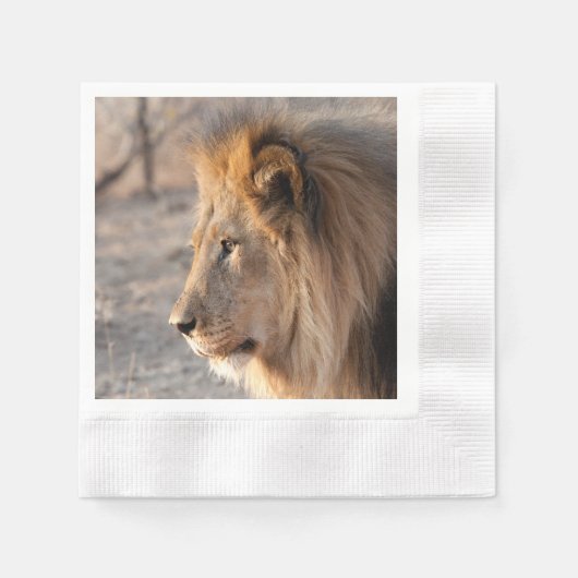 Lion Portrait Serviette (Vorderseite)