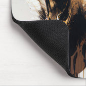 Lion Portrait Tiermalerei Mousepad (Ecke)